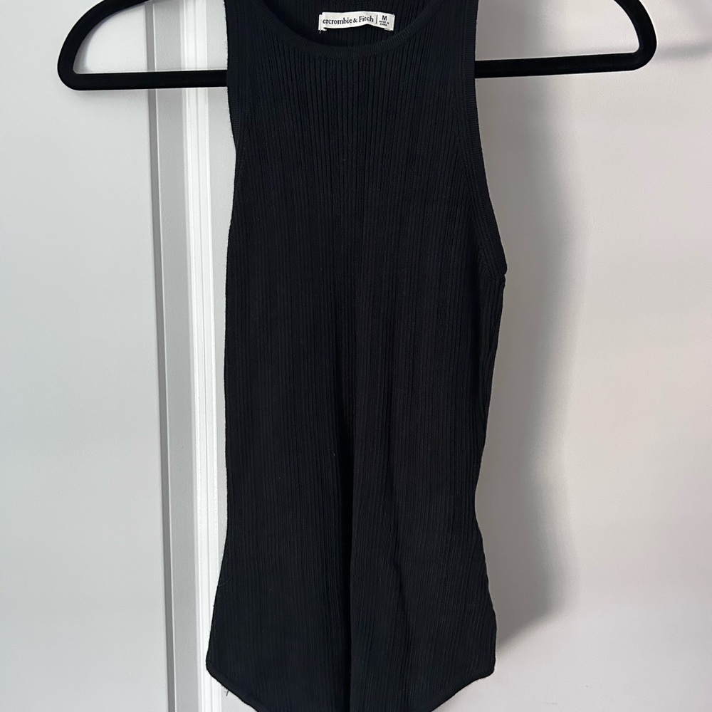 Abercrombie & Fitch Black Ribbed Bodysuit